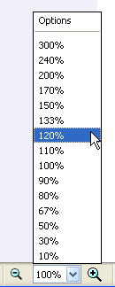 menupopup with predefined zoom factors